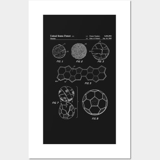 Soccer Ball Patent - Football Art - Black Chalkboard Posters and Art